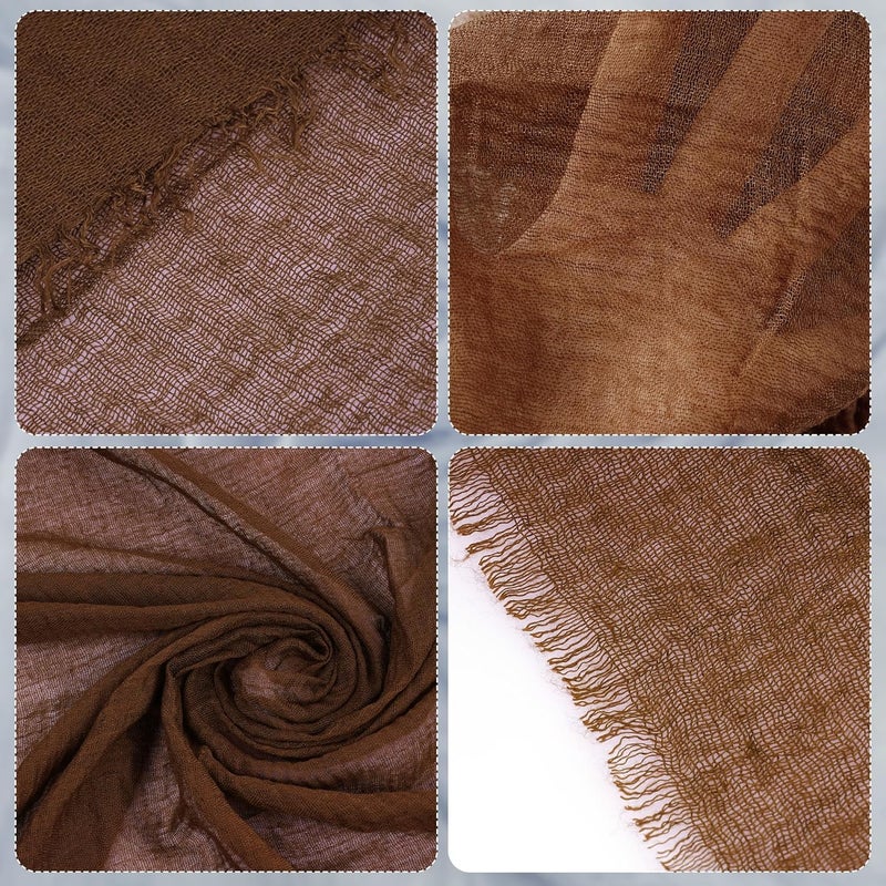 Nydotd Women Summer Cotton Linen Scarf Crinkle Long Beach Shawl Wrap hijab with Fringe - Image 3